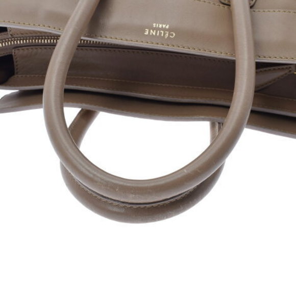 CELINE Luggage Mini Shopper Beige Calf Handbag - Picture 3 of 12
